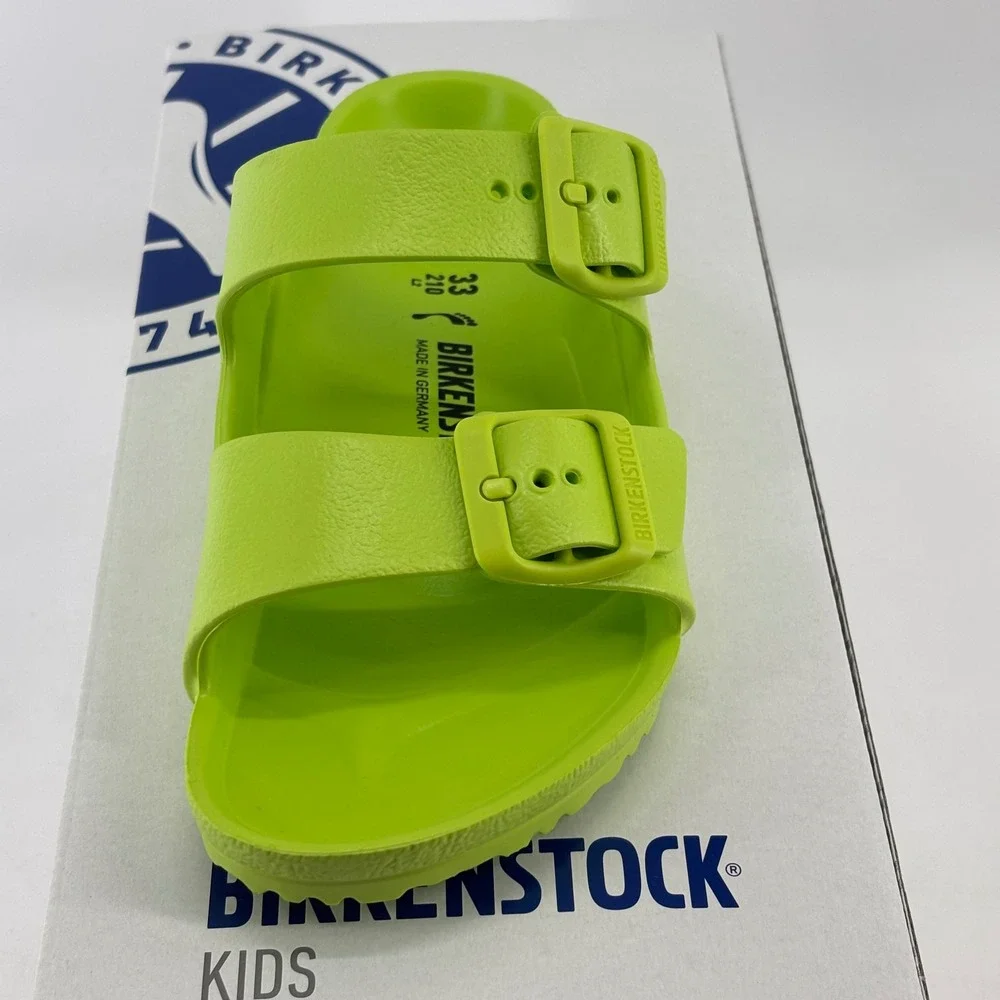 Birkenstock Arizona EVA Kids Size 33 US 2 Active Lime Green Waterproof Sandals